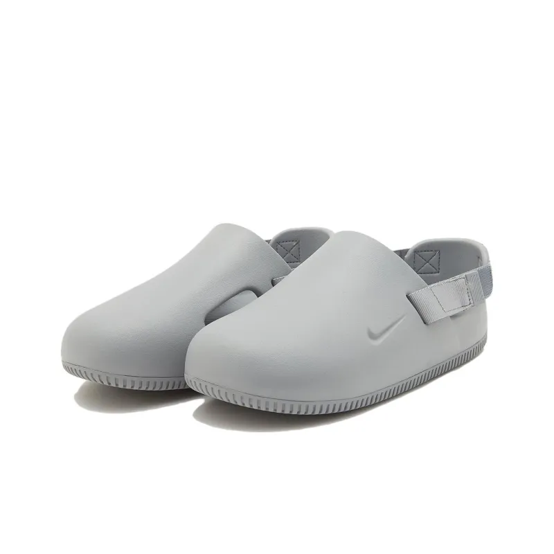 Nike Calm Slide Mule Wrap toe Slippers Unisex Gray-2