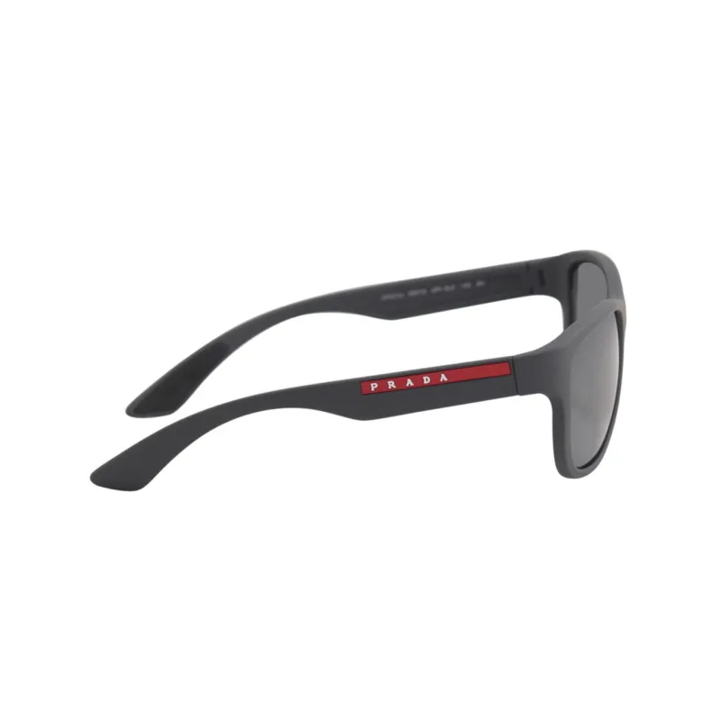 PRADA Plastic Irregular Shape Sunglasses Men's Black-2