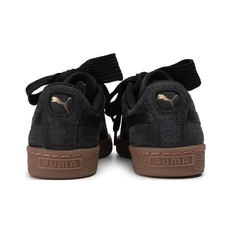 PUMA Basket Heart Perf Black Gum Women's-3