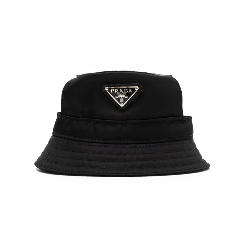 PRADA Canvas Bucket Hats Unisex Black-2