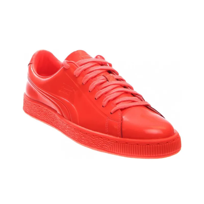 PUMA Basket Classic Patent Emboss Red Blast-2