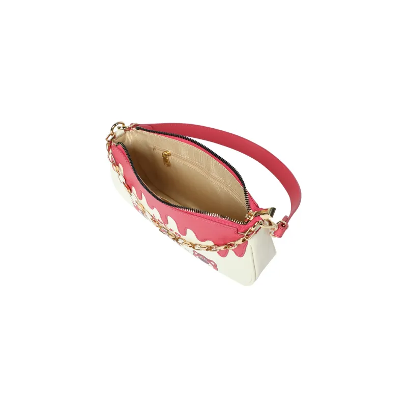 MESUCA PU Shoulder Bag Women's Rose Red-2