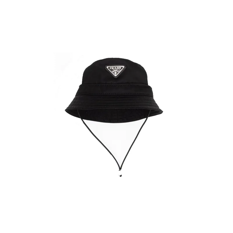 PRADA Canvas Bucket Hats Unisex Black-1