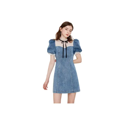 Caroline Short-Sleeved Dresses Women's Blue