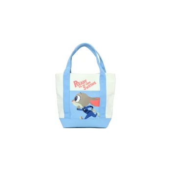 MESUCA Disney X Judy Collaboration Canvas Bag, Shopping Bag, Handbag Medium Size Women's Blue Judy