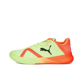 PUMA Accelerate Turbo Nitro II Cushioning Slip Resistant Low Top Training Shoes Women's Orange Yellow