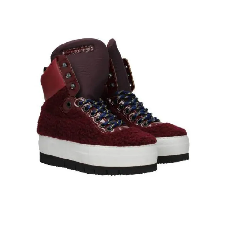 PHILIPPE MODEL Adele High-Top Skateboard Shoes Women's Red-1