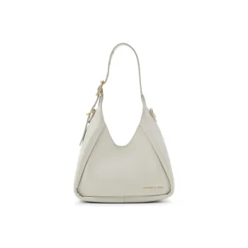 CHARLES&KEITH Synthetic Leather Portable Crossbody Hobo Shoulder Bag Women's Black/White/Dark Chocolate