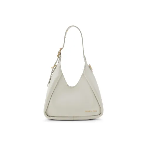CHARLES&KEITH Synthetic Leather Portable Crossbody Hobo Shoulder Bag Women's Black/White/Dark Chocolate