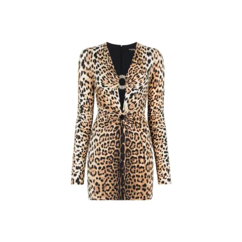 ROBERTO COLLINA Leopard-Printed Cut-Out Mini Dress