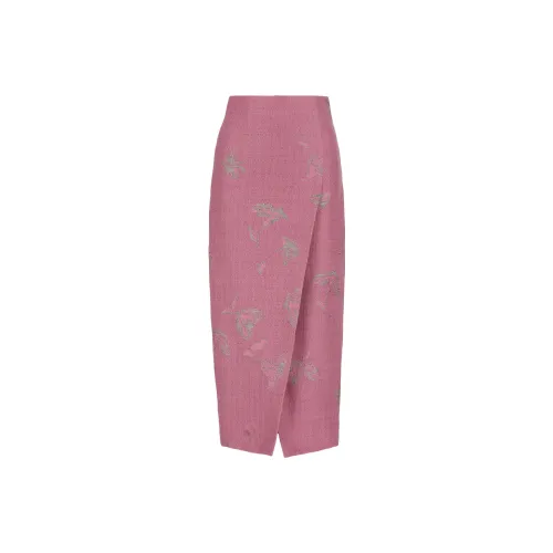 EMPORIO ARMANI Casual Long Skirts Women's Pink