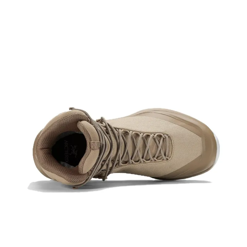 Arcteryx Aerios AR Cushioned Slip Resistant Abrasion Resistant Mid Top Trekking Shoes Women's Khaki-2