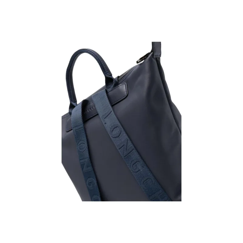 LONGCHAMP Le Pliage Cow Leather Backpack Regular Women's Navy-2