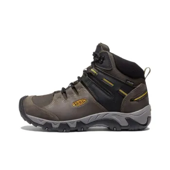 KEEN Wear-resistant And Waterproof Mid-Top Outdoor Shoes Men's Brown Black