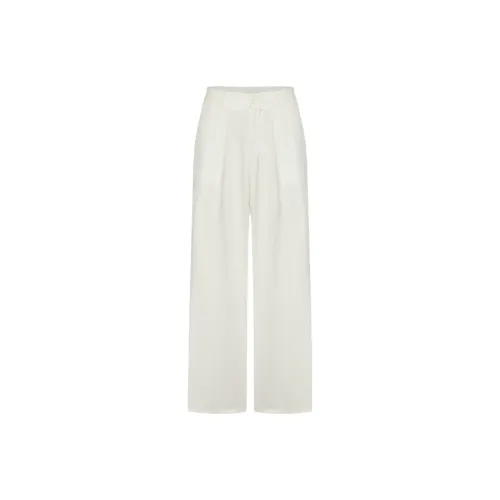 URBAN REVIVO Casual Pants Women's Ivory White