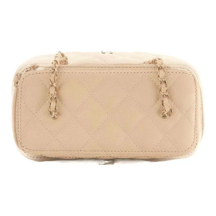 CHANEL 22c Early Spring Pebble Grain Calfskin Long Box Bag, Shoulder Bag, Crossbody Bag Women's Milk Tea-2