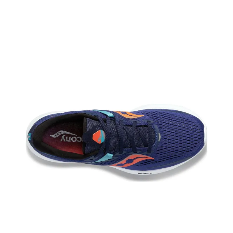 Saucony Ride 15 Cushioning Anti-Slip And Wear-Resistant Low-Top Running Shoes Men's Blue-2