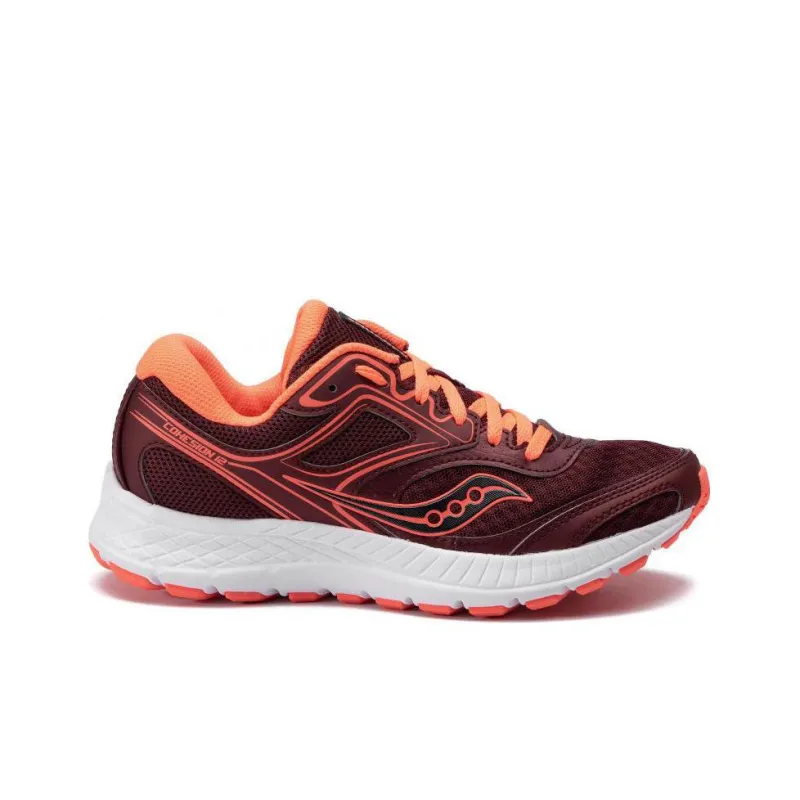 Saucony Cohesion 12 Water-Resistant Quick-Dry Low-Top Running Shoes Women's Deep Red-1