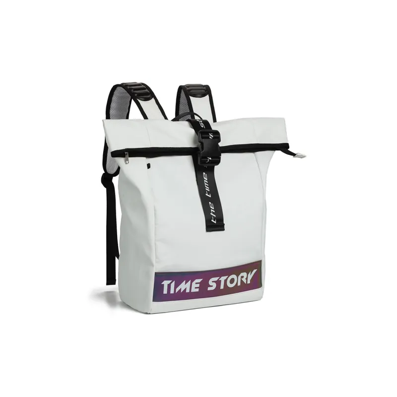 LOVERPUSS Polyester Basketball Bag Backpack Large Size Unisex Iridescent Gray-5