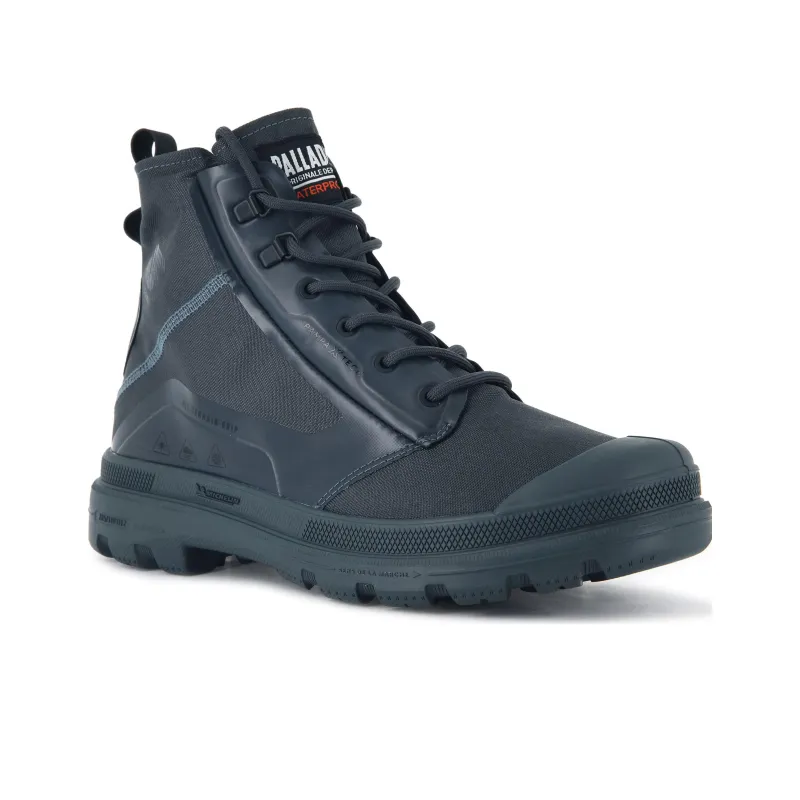 Palladium Pampa X TECH WP+ Ventilated Waterproof Wear-resistant Crew Outdoor Boots Unisex Gray-2