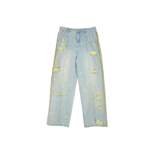 CANOTWAIT_ SS23 Designer Collection Jeans Unisex Washed Blue