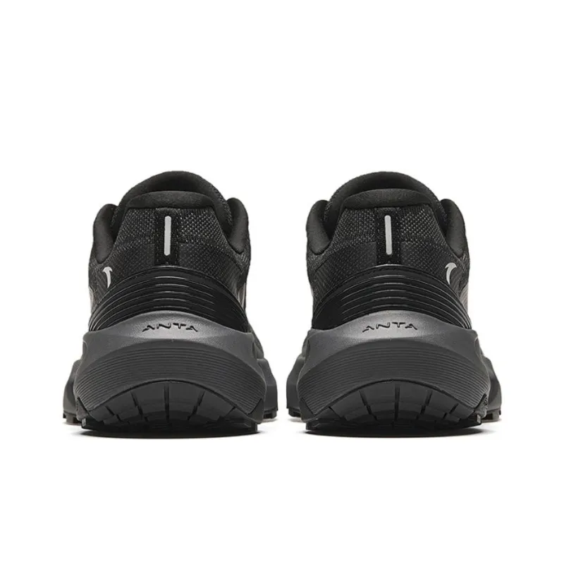 Anta Cushioned Slip-Resistant Abrasion-Resistant Low-Top Running Shoes Men's Black-3