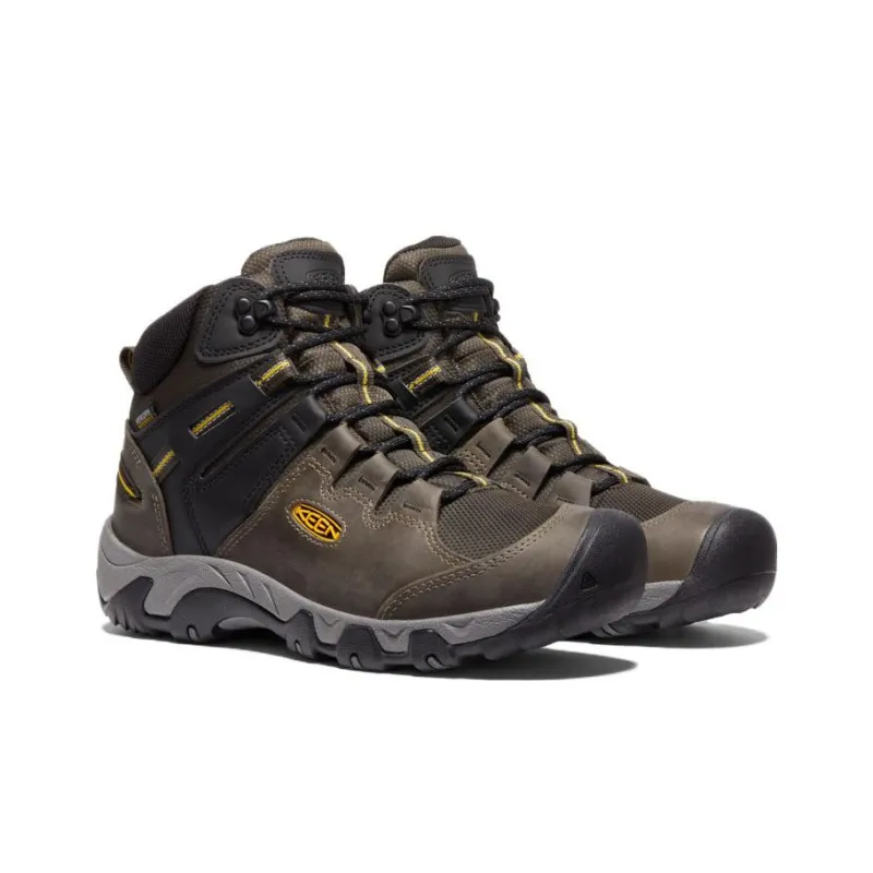 KEEN Wear-resistant And Waterproof Mid-Top Outdoor Shoes Men's Brown Black-2