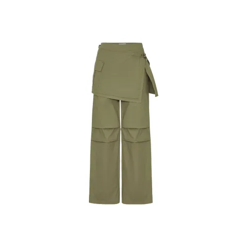 URBAN REVIVO Cargo Pants Women's Dark Khaki