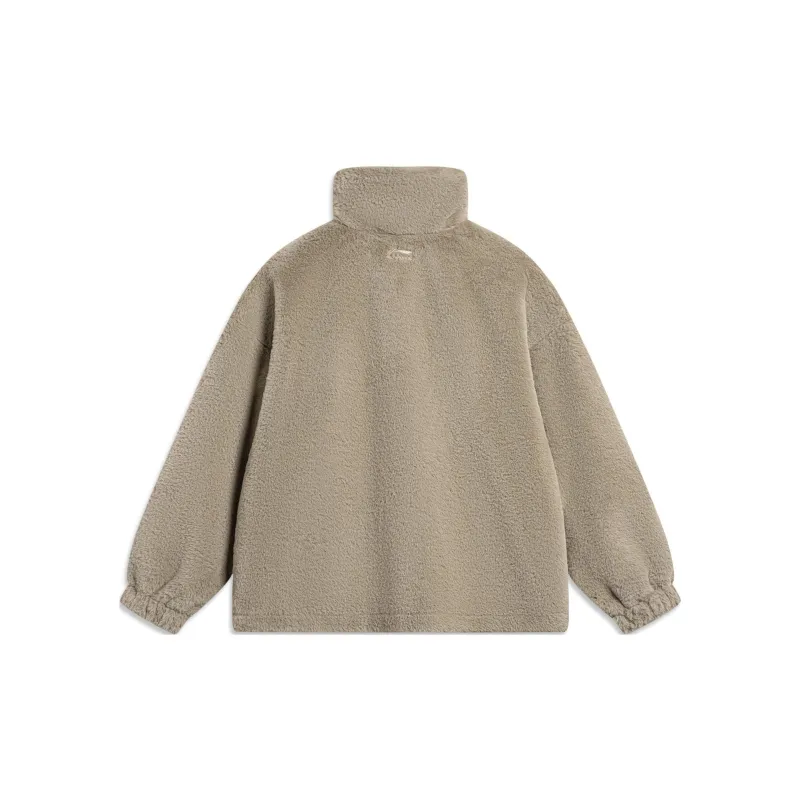 LiNing Sports Life Collection Jackets Coats Women's Silver Fox Brown-1