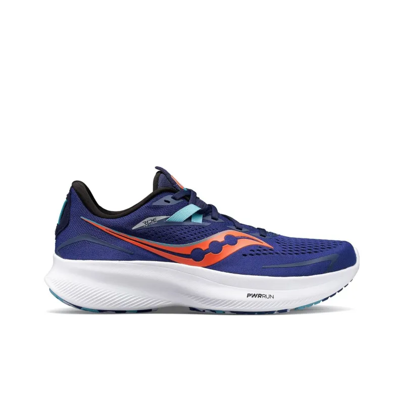 Saucony Ride 15 Cushioning Anti-Slip And Wear-Resistant Low-Top Running Shoes Men's Blue-1
