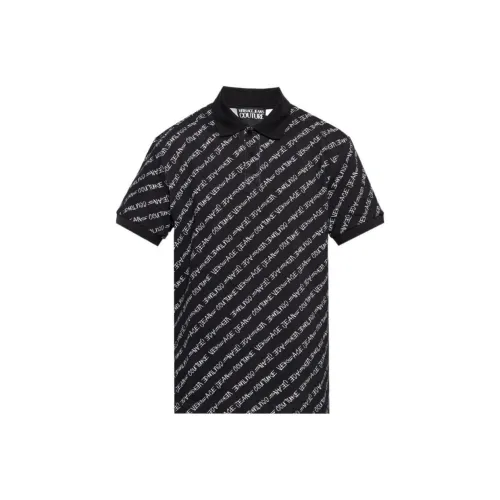 VERSACE JEANS Polo Shirts Men Black