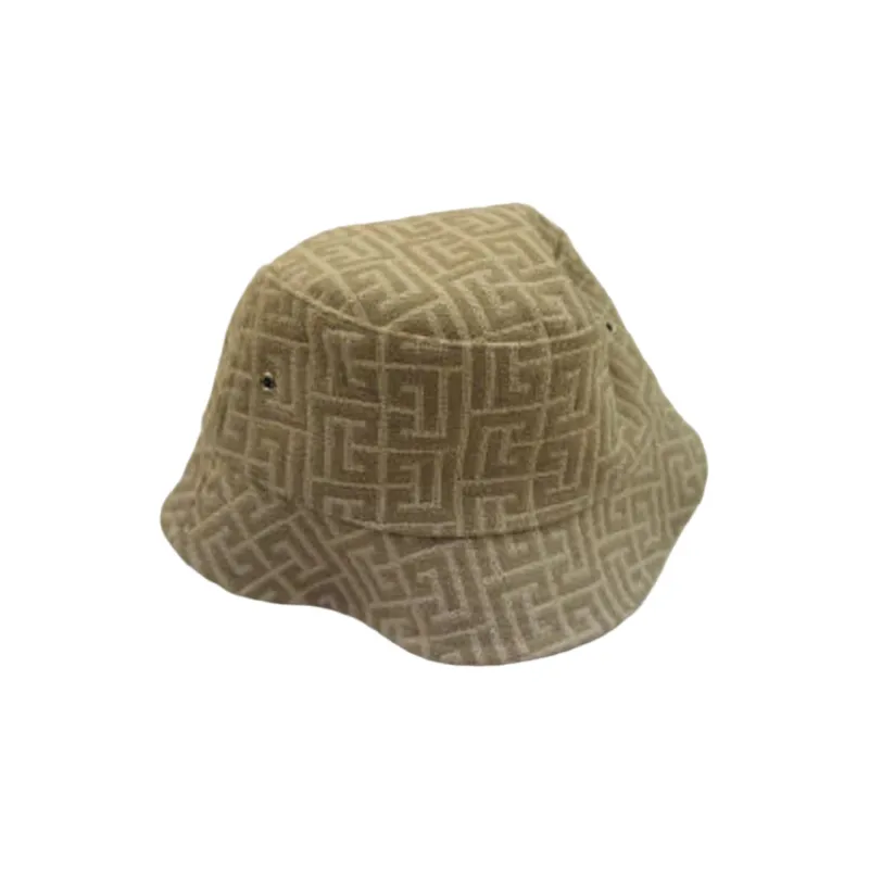 BALMAIN Fabric Bucket Hats Men's Beige-0