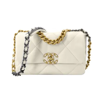 CHANEL 19Bag Lambskin Handbag, Shoulder Bag, Crossbody Bag Women's Beige