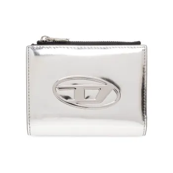 DIESEL Logo Plaque Zipped Wallet