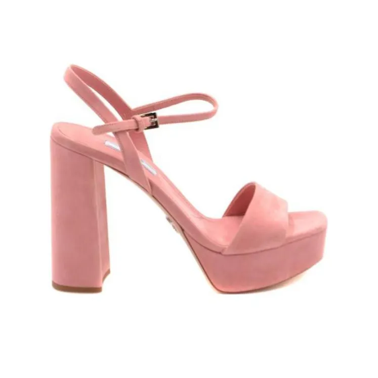 PRADA One Strap Sandals High Heel Women's Pink-1