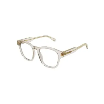 Chloe Acetate Irregular Shape Eyeglass Frames Women's Beige