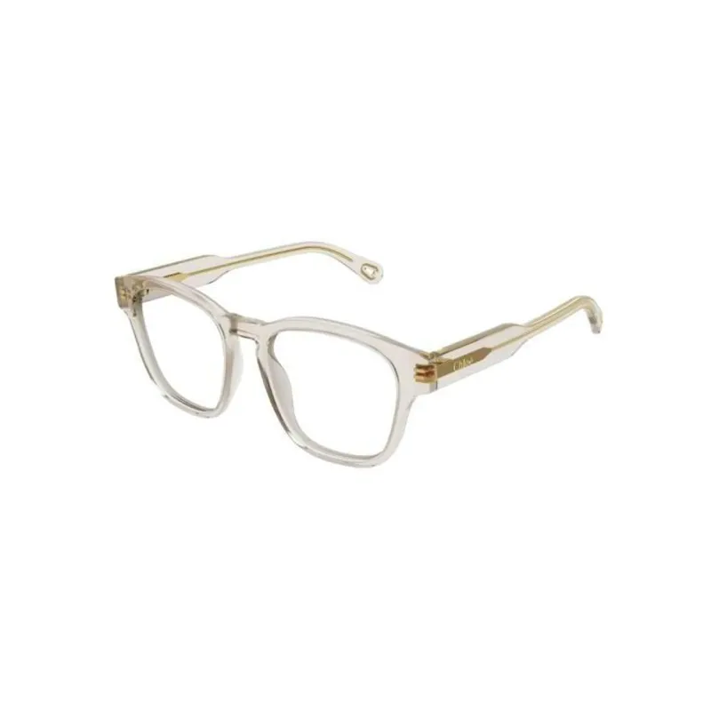 Chloe Acetate Irregular Shape Eyeglass Frames Women's Beige-0