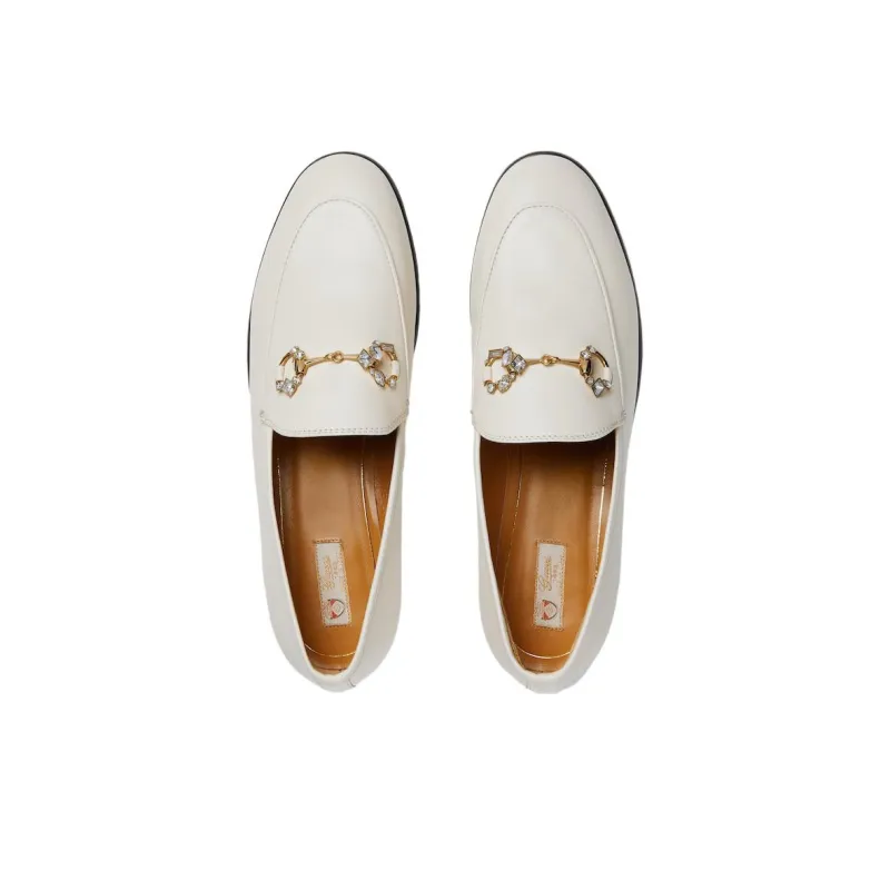GUCCI Jordaan Loafers Women's White-2