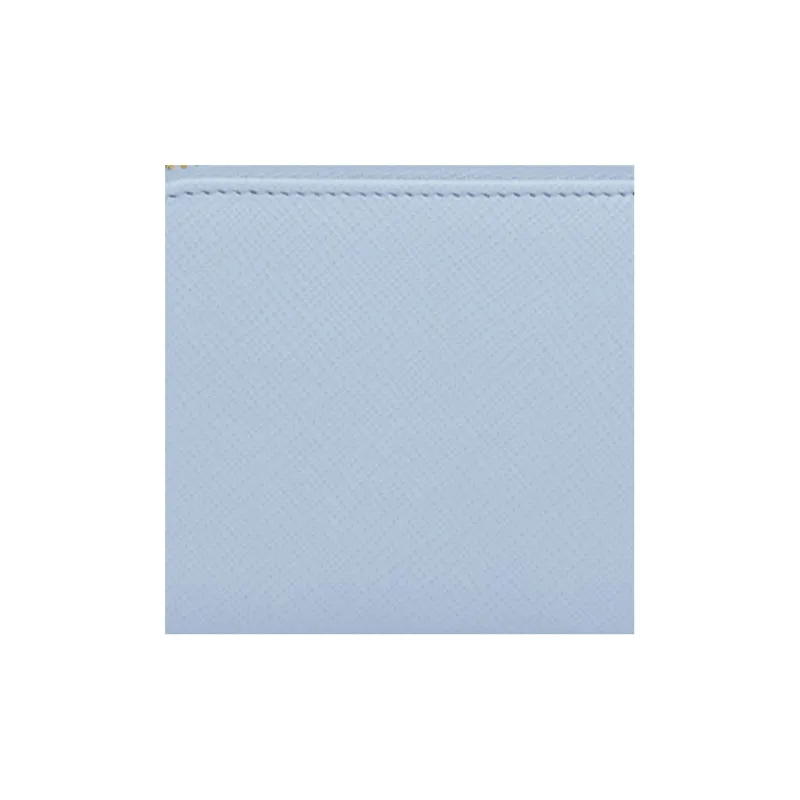 PRADA Leather Coin Purse Women's Light Blue-3