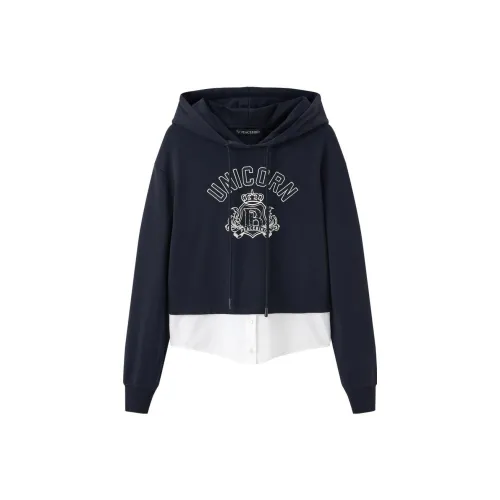 PEACEBIRD Sweatshirts Women's Navy Blue