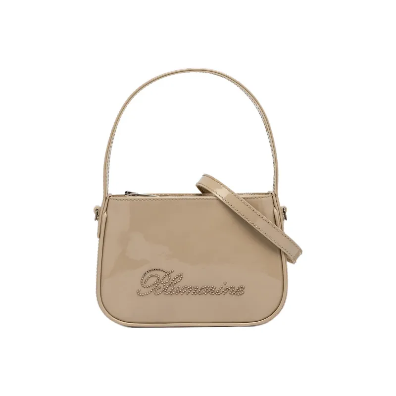 Blumarine Cow Leather Shoulder Bag Crossbody Bag Handbag Mini Women's Beige-0