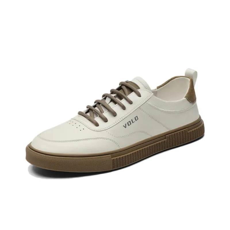 VOLO Small White Shoes Low-Top Skateboard Shoes Men's-1
