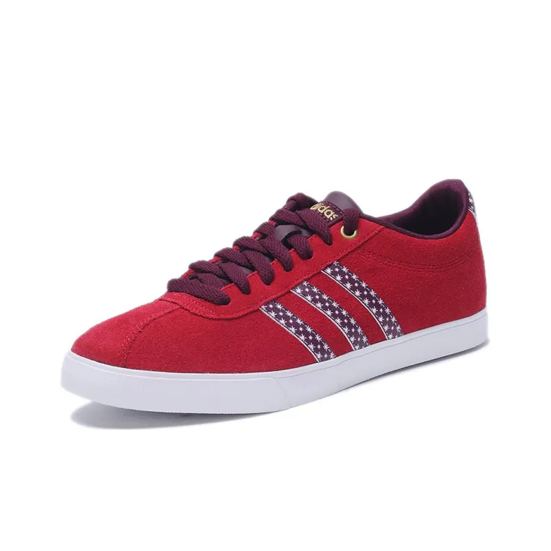 Adidas Courtset Cushioned Wear-Resistant Slip-Resistant Low-Top Tennis Shoes Women's Red White-2