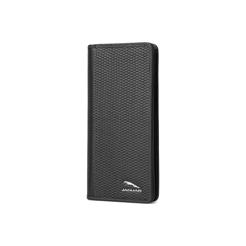 JAGUAR Cow Leather Ticket Clip Wallet Men's Black