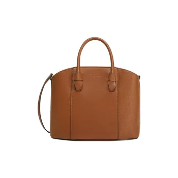 Furla Miastella Calfskin Tote Bag, Shopping Bag, Handbag Large Size Women's Cognac