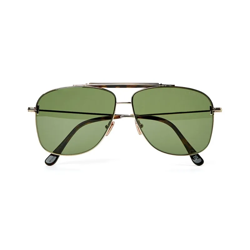 TOM FORD Polished Pilot-frame Sunglasses-1