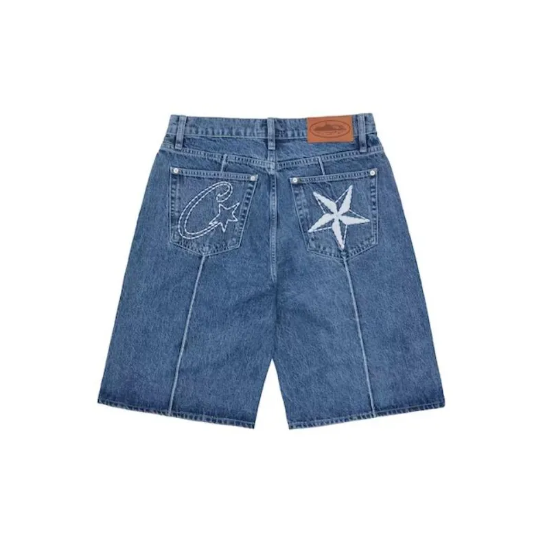 Corteiz C Star Denim Shorts-1