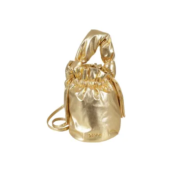 GANNI Recycled Polyester Shoulder Bag Crossbody Bag Handbag Women's Gold