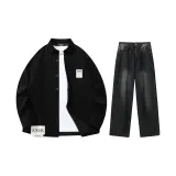Set (top black + pants black gray)