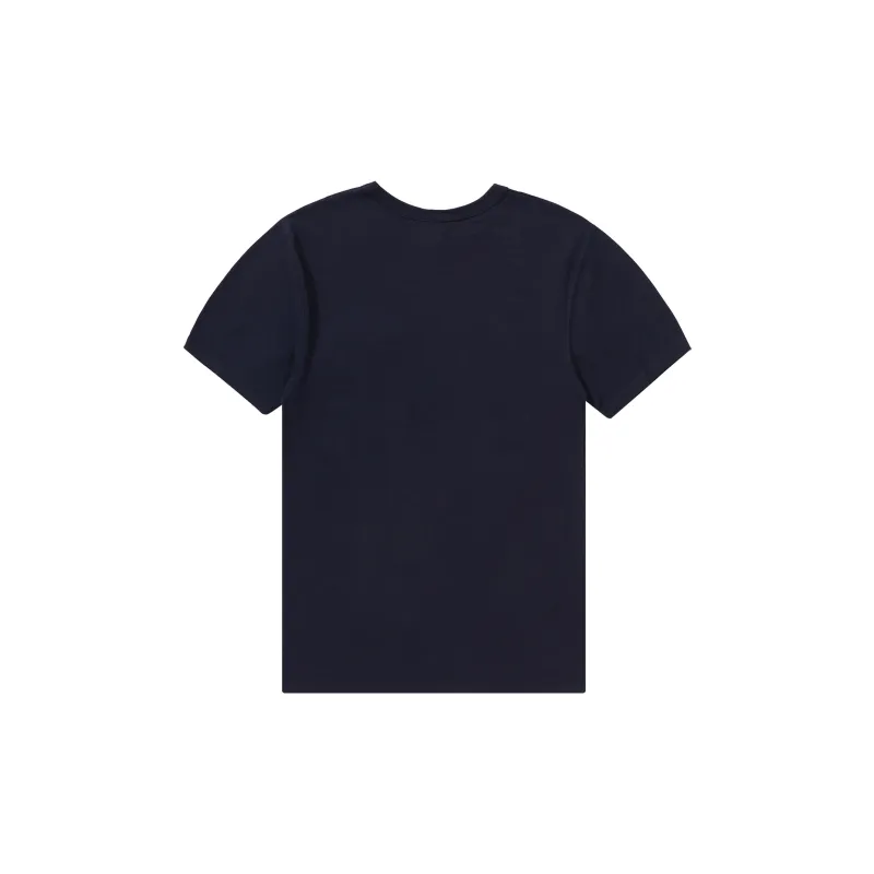 Champion Short Sleeved T Shirt US Version Unisex Navy Blue-1